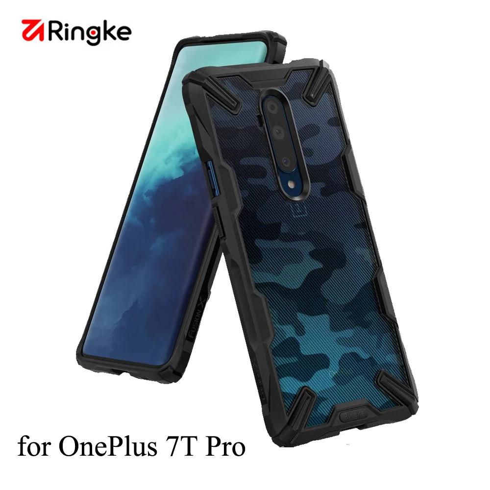 Beste Ringke Fusion X voor Oneplus 7T Pro Case Clear PC Back en Zachte TPU Frame Hybrid Zware Bescherming cover