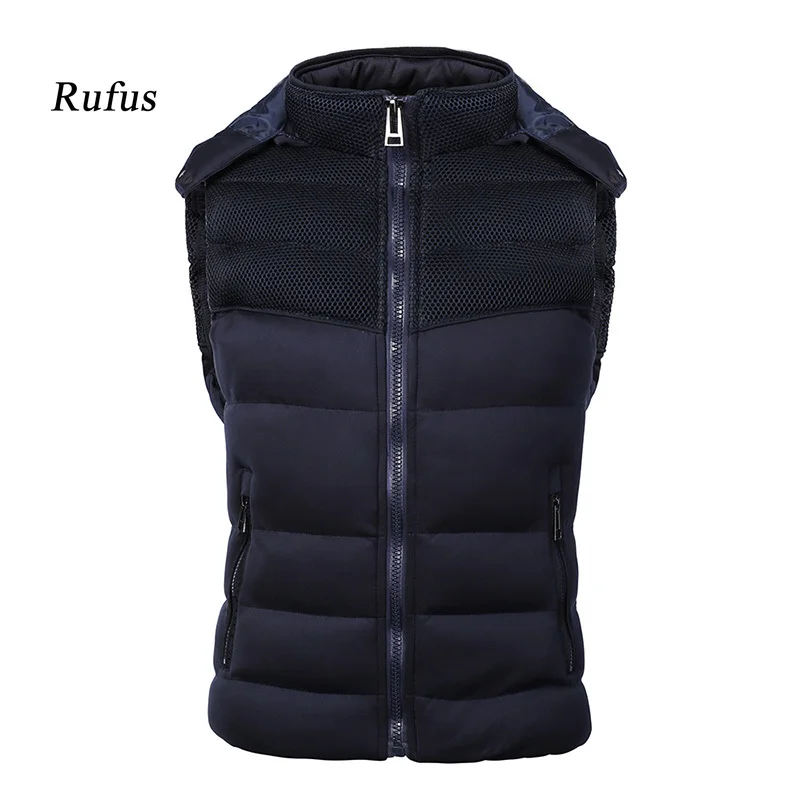 

Winter parka men sleeveless jacket winter coats designer style fashion men winter vest hooded jacket winter men free shipping