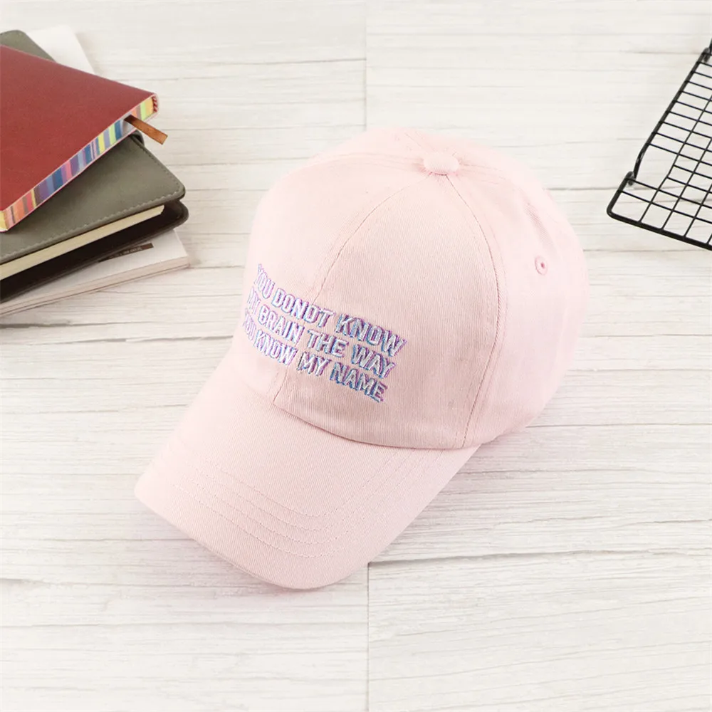 Light Pink TOHUIYAN, хлопковая бейсболка с вышивкой, бейсболка с буквами, кепка s Bone Casquette, кепка для молодых женщин и мужчин, шляпа для гольфа, хип-хоп солнцезащитная Кепка - Цвет: Light Pink