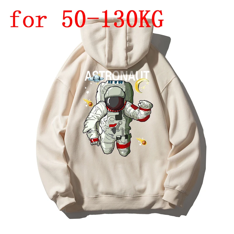 

Astronaut Graphic Print Oversized Hooded Hoodies Men Streetwear Warm Fleece Hoodie Hip Hop Sweatshirt Kangaroo Pocket Tracksuit