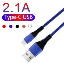 Кабель для быстрой зарядки Micro type-C usb type C USBC Micro USB C кабель для зарядки телефона кабель для передачи данных 2.1A 1 м высокая скорость зарядки