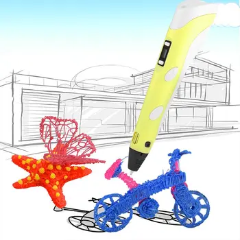 

3D Printing Pen With Filaments Creative Doodling Drawing Pen Rechargeable Printer Pen For Children & Adults