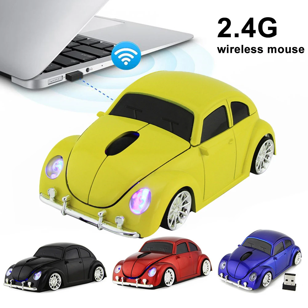 2.4Ghz Mini 1200DPI Wireless Mouse Cute Car Shape with Receiver Wireless Optical Mouse USB Scroll Mice for Tablet Laptop Compute computer mouse gaming Mice