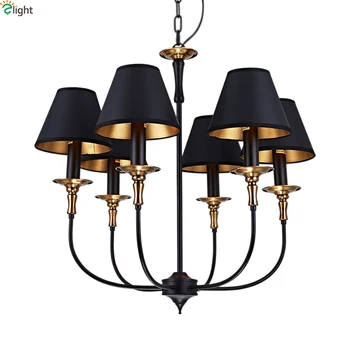 

Retro Iron Led Pendant Chandeliers Light Lustre Copper Dining Room Led Chandelier Lighting Living Room Hanging Lights Fixtures