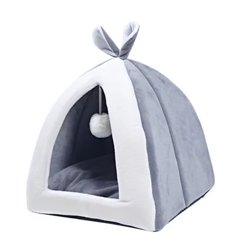 

Pet Cat Bed Indoor Kitten House Warm Small for Cats Dogs Nest Collapsible Cat Cave Cute Sleeping Mats Winter Products