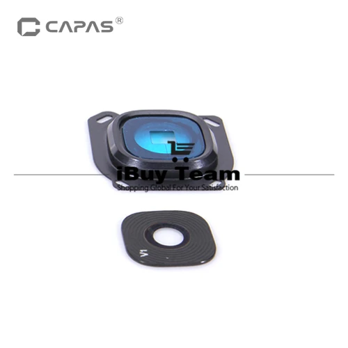 Стекло для объектива задней камеры для samsung Galaxy A8 SM-A8000, задняя крышка для объектива камеры+ рамка-держатель+ 3 м клейкие запасные части - Color: Black