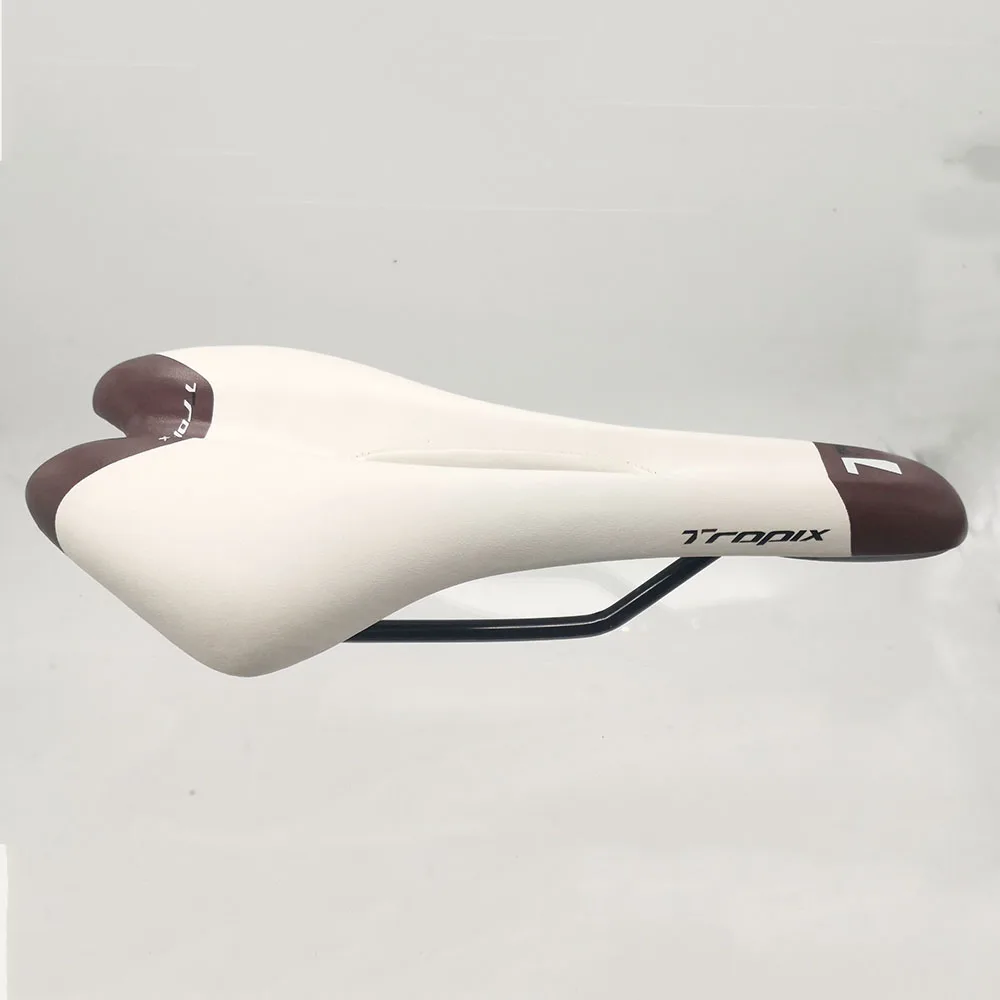 Белый Romin Evo Велосипедное Седло полые удобные дышащие велосипедное седло MTB дорожный Велоспорт седло с - Цвет: Белый