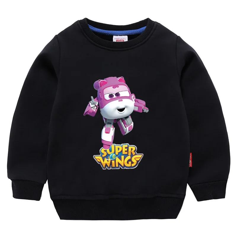 Детский свитер г., новая осенняя одежда для детей Детская Футболка супер свитер с крыльями для мальчиков и девочек, хлопковый топ с круглым вырезом для малышей