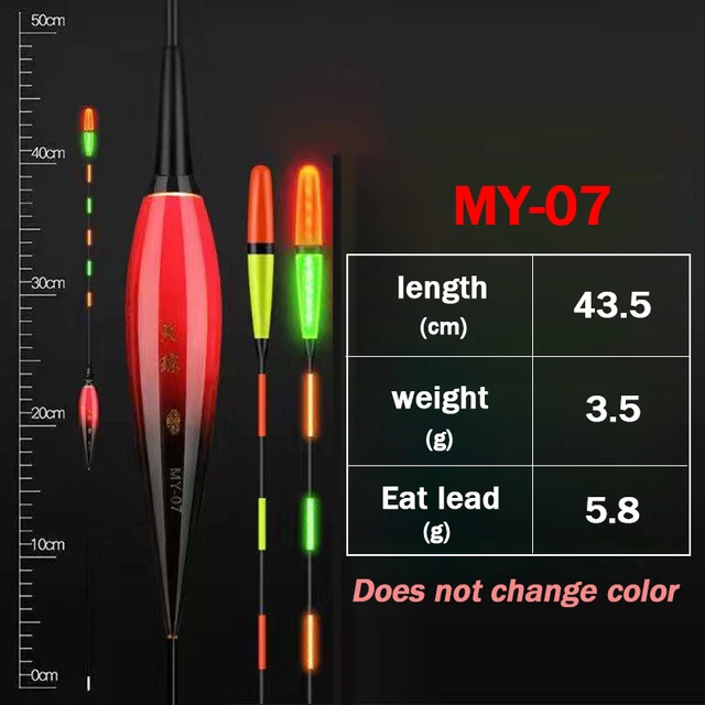 2021New Discoloration Fishing Floats Electronic Carp Float Luminous Smart Catfish Nearsighted Fishing Lovers Tackle Accessories B49-7