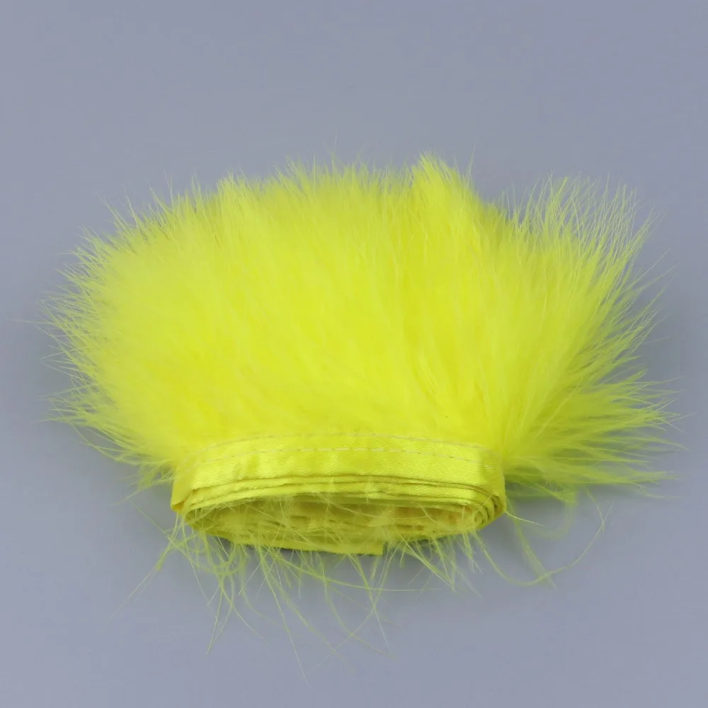 HB0401009 8-10cm yellow marabou feather fringe 1