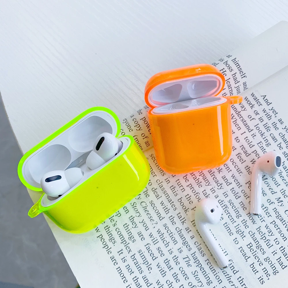 Neon Fluorescence Color Earphone Case For Apple Airpods