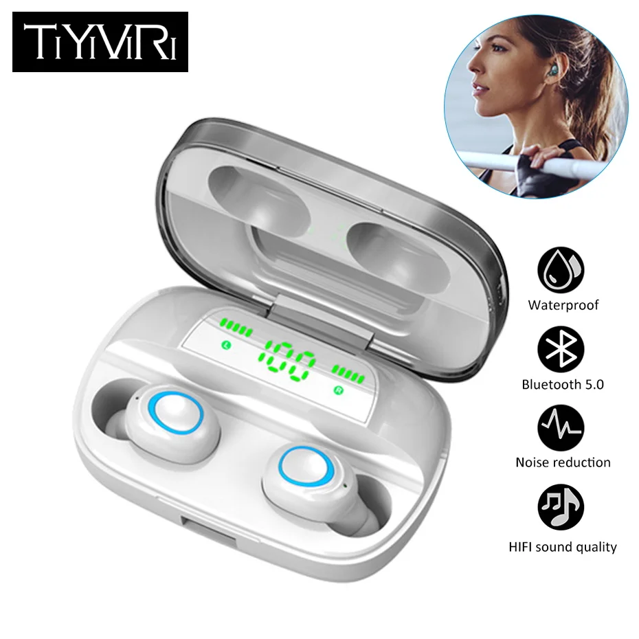 TP02 TWS сенсорные Bluetooth наушники с отпечатком пальца HD стерео беспроводные