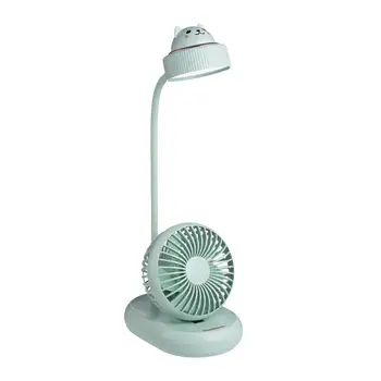 

Multi-functional Rechargeable Silicone Hose Free Rotation Reading Learning Table Fan LED Lamp