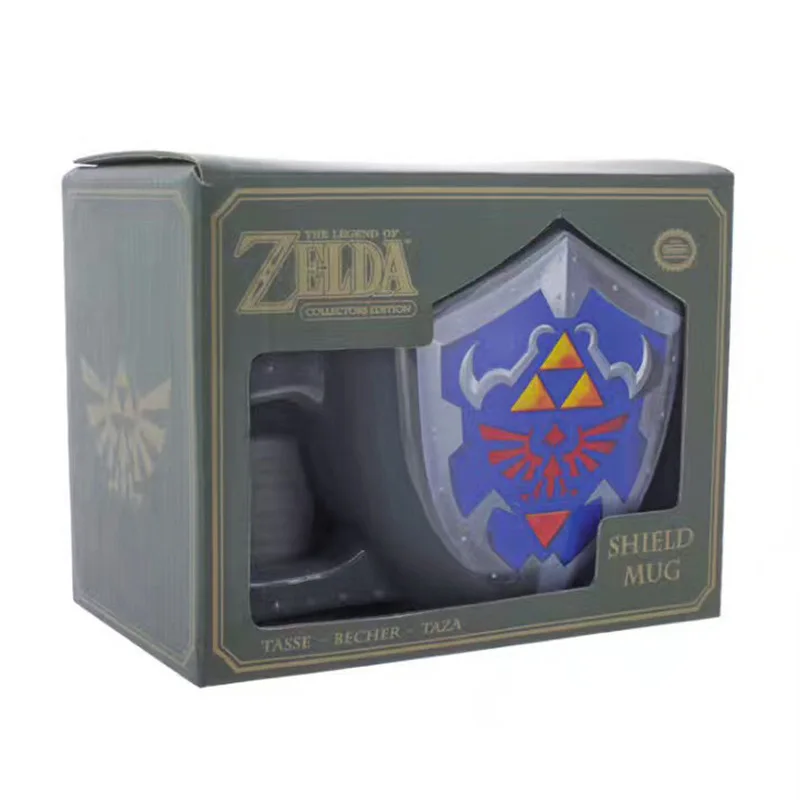 Керамическая чашка творческая личность кружка Zelda Legend кофейная чашка в форме щита 20 лет