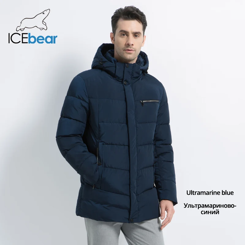 ICEbear2019 Новые мужские зимние пальто высокого качества Мужская куртка Модная мужская одежда Теплая мужская парка MWD19835D - Цвет: M483