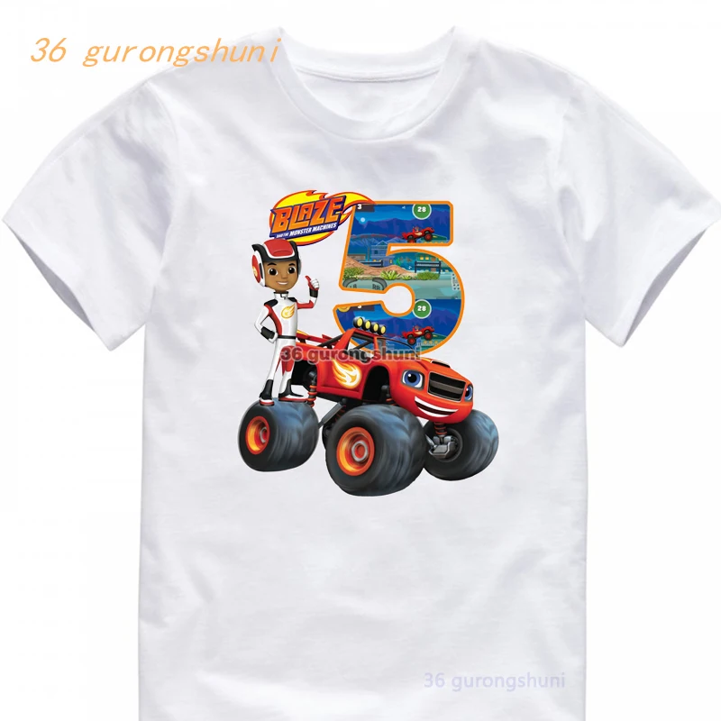 T Shirt Kids T Shirt Girls T Shirt Girls Tee Shirt Anime Cartoon t Shirt For Girls children Boys clothing Blaze And The Monster Machines