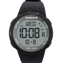 Mannen Sport Digitale Horloge Waterdicht 100M Led Light Siliconen Band Multifunctionele Zwemmen Diver Horloge Outdoor Horloge