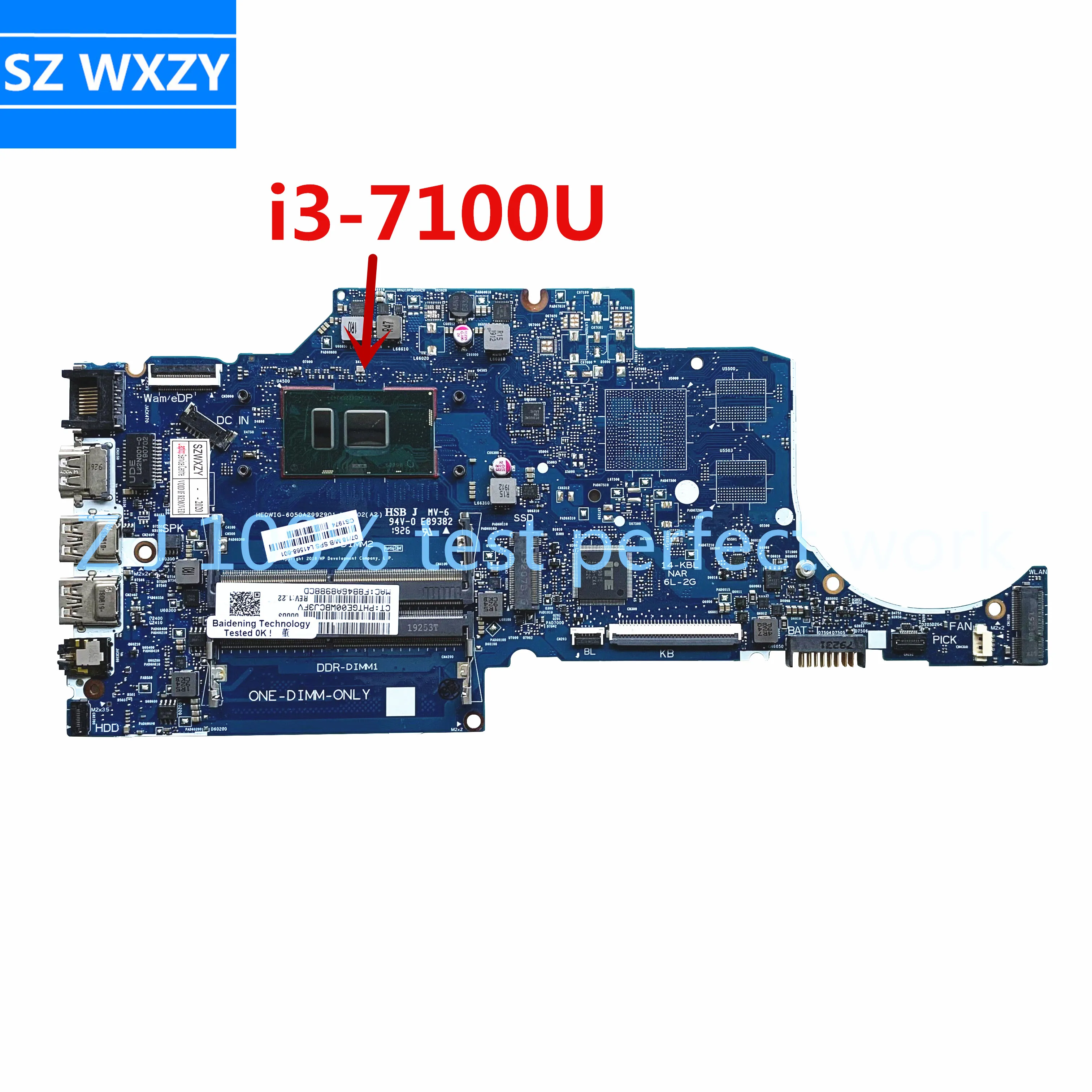 Для струйного принтера Hp 14S-CR 14S-CF 14-CF Материнская плата ноутбука L41568-601 L41568-001 с