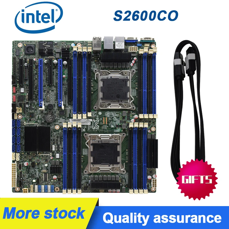 99% novo para intel s2600coe série lga2011 ddr3 c602 duplo-soquete x79 servidor pc placa-mãe 2011 xeon E5-2680V2 desktop mainboard
