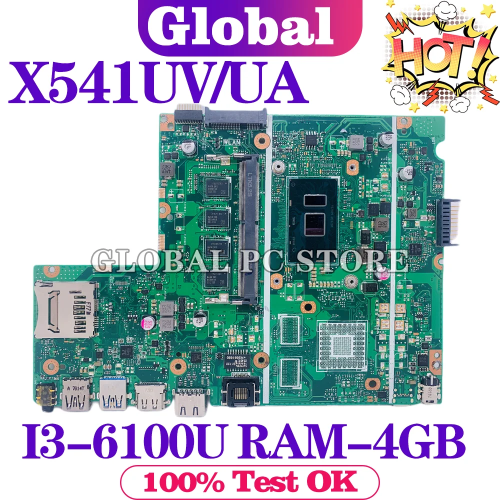 X541UVK Laptop Motherboard For ASUS X541UJ X541UV X541UA X541UAK A541U