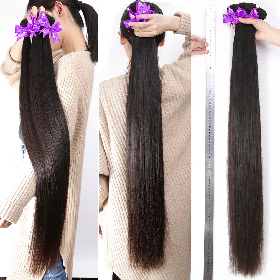 RosaBeauty-8-to-28-30-40-Inch-Natural-Color-Brazilian-Hair-Weave-1-3-4-Bundles