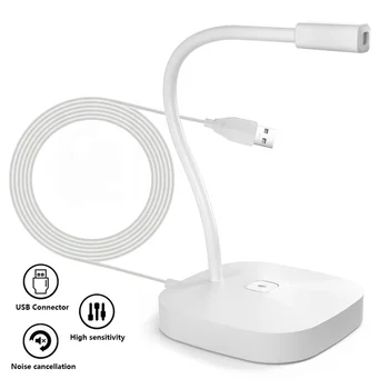 

Tabletop USB Conference Microphone Podium with Touch Mute Switch Flexible 360 Degree Adjust Mic for PC Computer Recording Live