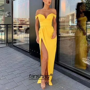 

Off the Shoulder Sweetheart Evening Dress Slit Mermaid Special Occasion Islamic Dubai Saudi Arabic Evening Gown Prom Dress