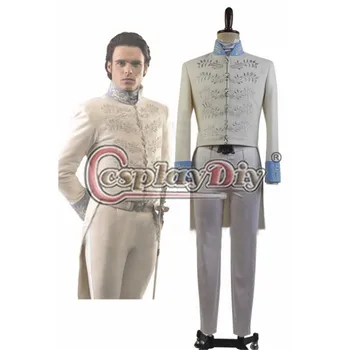 

New Film Cinderella Dress Prince Charming Kit Uniform Outfit embroidery Costume Adult Men Halloween Party Cosplay Costum