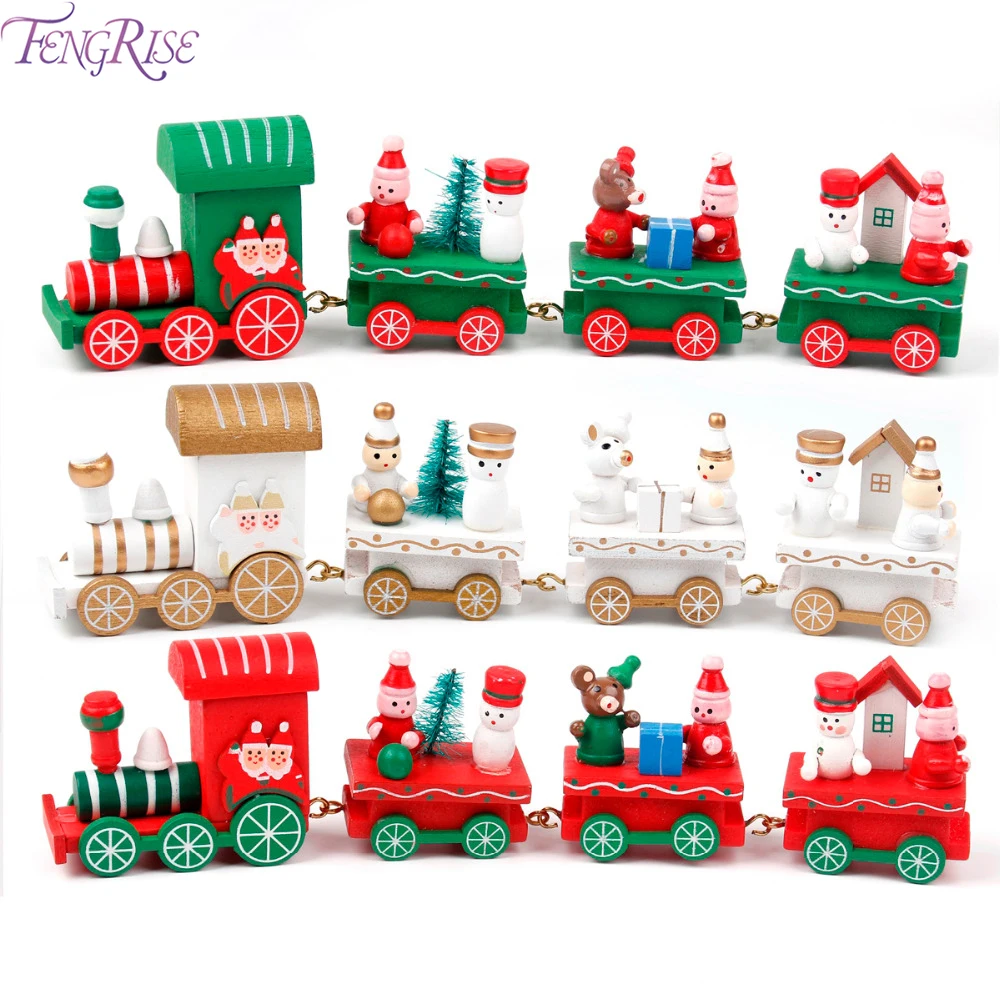 

Merry Christmas Wooden Train Christmas Decoration For Home Christmas Gifts For Kids Toys Christmas Ornaments Navidad New Year's