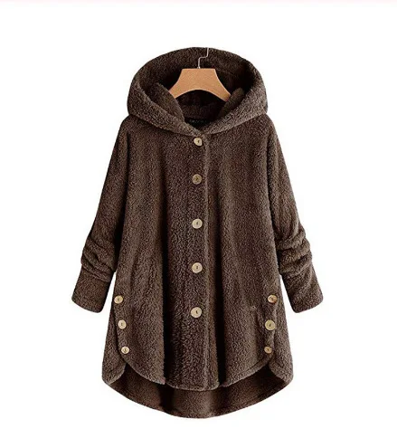 Khoshtib Женское пальто осень зима новое свободное с длинным рукавом двухстороннее плюшевое модное пальто большого размера