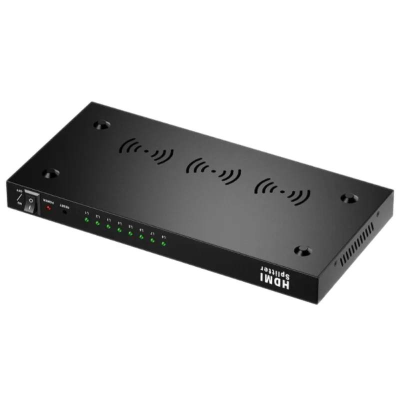  8way Hdmi Splitter Audio Video Distributore Amplificatore con Il Caricatore Supporto Full Hd 3D 4K 