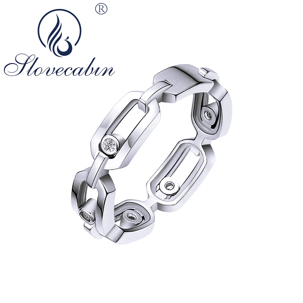 Slovecabin Pavimenta Argento Sterling 925 Sposta Pietra Anelli Da Donna Partito Femme Finger Bague Marchio Di Lusso Francia Gioielleria Raffinata