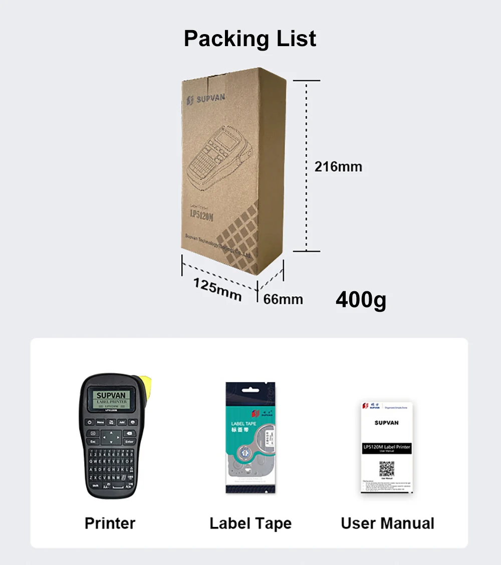 Original Supvan LP5120M Portable Wireless Industrial Wires Label Printer Cable Labels Printer Handheld Label Maker No DC Adapter printers mini