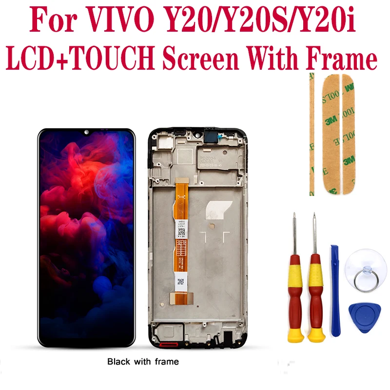 

ЖК-дисплей с сенсорным дигитайзером в сборе для VIVO Y20 2021/Y20i 6,51 дюймов VIVO Y20 2020/Y20S с заменой рамки