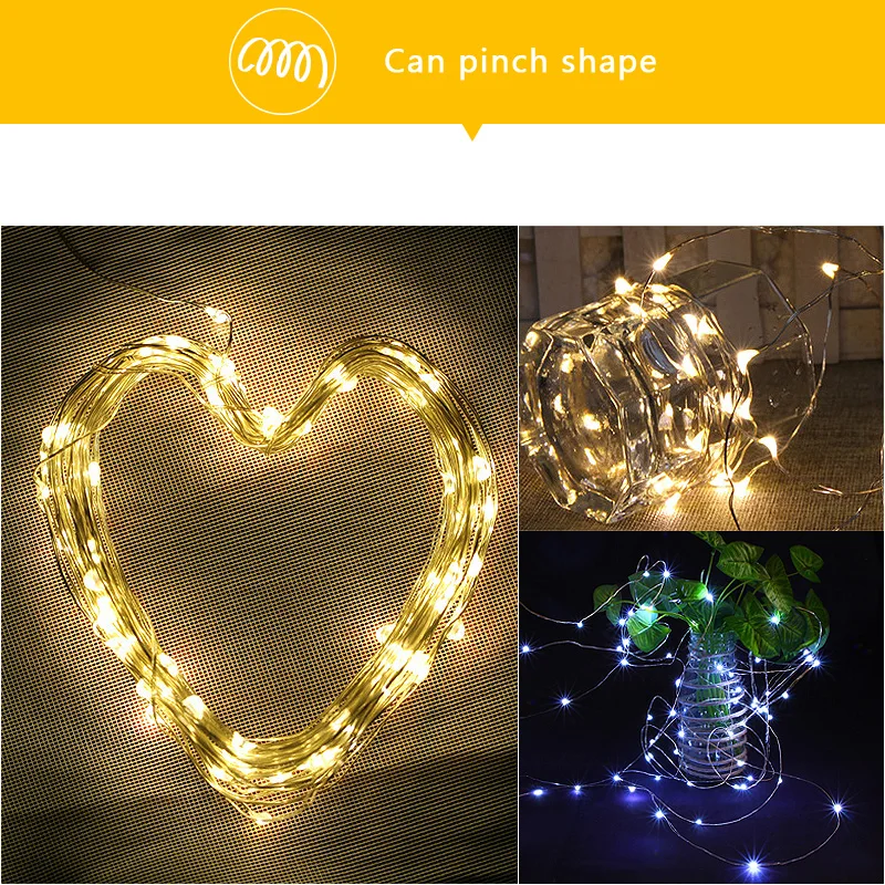 Гирлянда светодиодная проволочная с USB разъемом 5 В 2/5/10 м|outdoor decoration|light 10mholiday strings |
