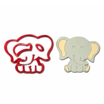 

Lovely cartoon animal cute baby elephant moon cookie cutter fondant gum paste sugar paste cookie stamp cake cupcake lollipop