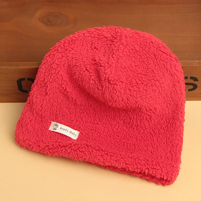 Хлопковый шарф шляпа для маленьких девочек и мальчиков вязаная шапка для маленьких детей зимняя детская шапка комплект Детские шапки для мальчиков и девочек детская шапка зимняя Baby muts Meisje; одежда для купания - Color: Red Hat
