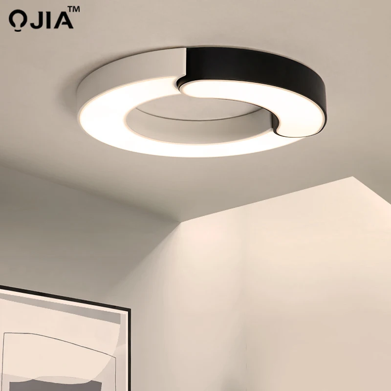 Ceiling Lights Living Room Bedroom With Remote Control White Iron