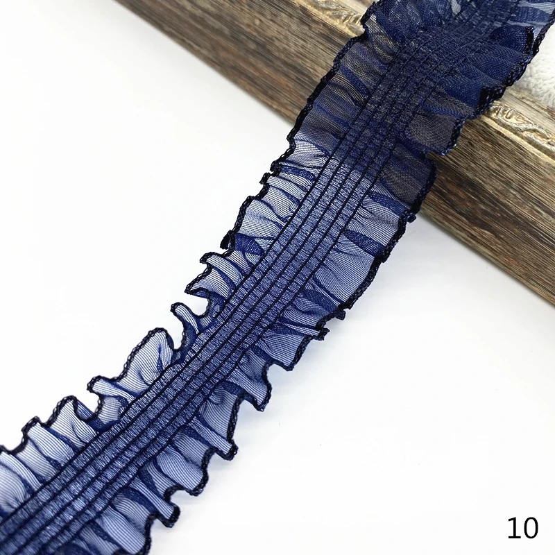 Elegant 30mm Elastic Lace Ribbon for Hair Accessories and DIY Crafts - 1 Yard