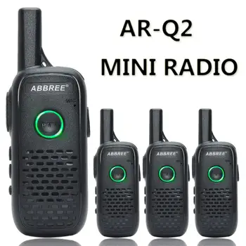 

4pcs ABBREE AR-Q2 Mini Portable Walkie Talkie Dual PTT USB Charge VOX Two-Way Radio Handheld Transceiver UHF 400-470MHz