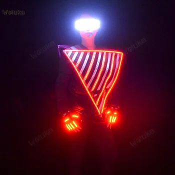 

LED luminous luminous clothes cheerleading sequin bar nightclub dj costumes CD50 W02