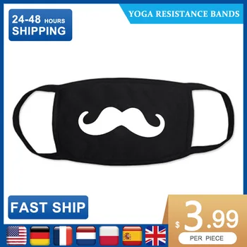 

Black Unisex Reusable Mouth Face Mask Cubrebocas Kawaii Dust Mask Cartoon washable reusable mask Anti pollution breathing mask
