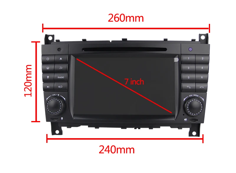 Sale 4+64G Android 9.0 DSP 4G 2 DIN Car DVD GPS For Mercedes/Benz W203 W209 W219 A-Class A160 C-Class C180 C200 CLK200 radio stereo 0