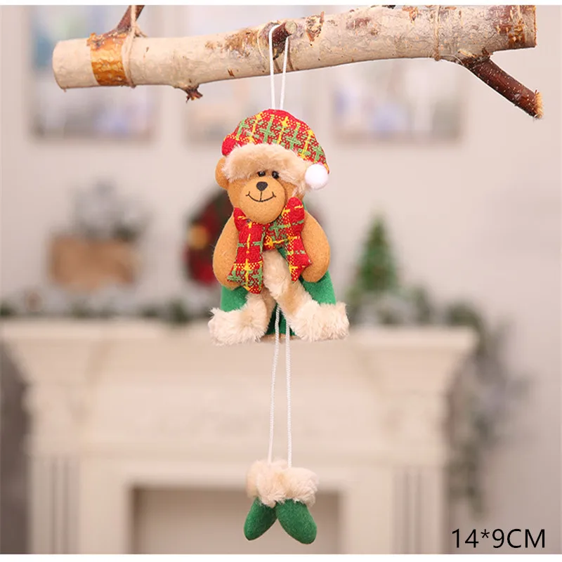 Год, милые рождественские куклы Санта-Клаус/снеговик/Лось Noel, Рождественское украшение для дома, Рождественский Navidad, детский подарок - Цвет: 18