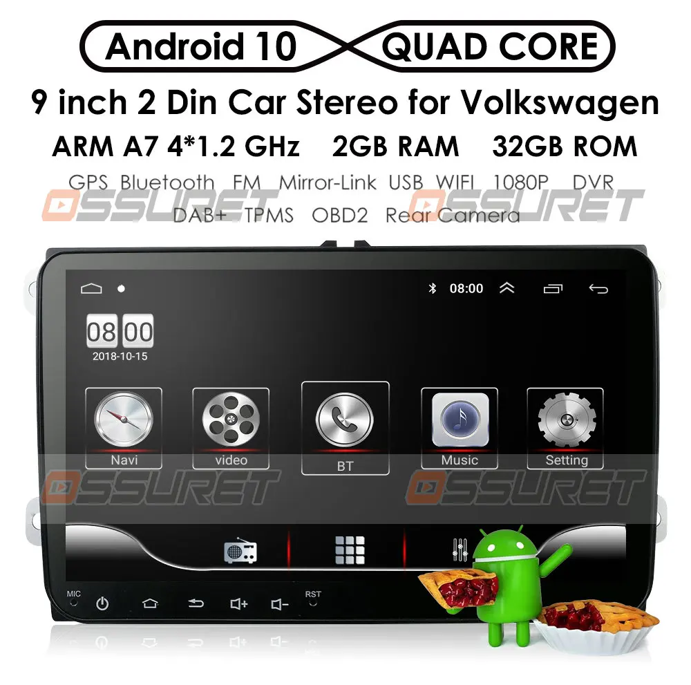2+32/2+16 Android 10 2Din For VW/Volkswagen/Golf/Polo/Tiguan/Passat/b7/b6/leon/Skoda/Octavia car Radio GPS Car Multimedia player
