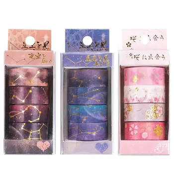 

Adhesive Masking Tape Starry Sky Cherry Blossoms Washi Tape Adhesive Tape DIY Scrapbooking Sticker Stationery School Supply