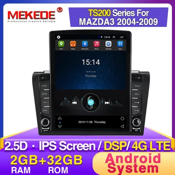 

MEKEDE Tesla screen android 2din Car radio GPS Navigation for MAZDA 3 2004-2009 with 4G LTE wifi bluetooth IPS scree