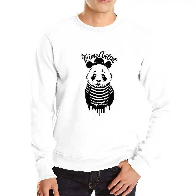 Black panda hoodies personality design sweatshirt cheap sale casual hoodie  men soft cotton streetwear animal poleron hombre|Hoodies & Sweatshirts| -  AliExpress