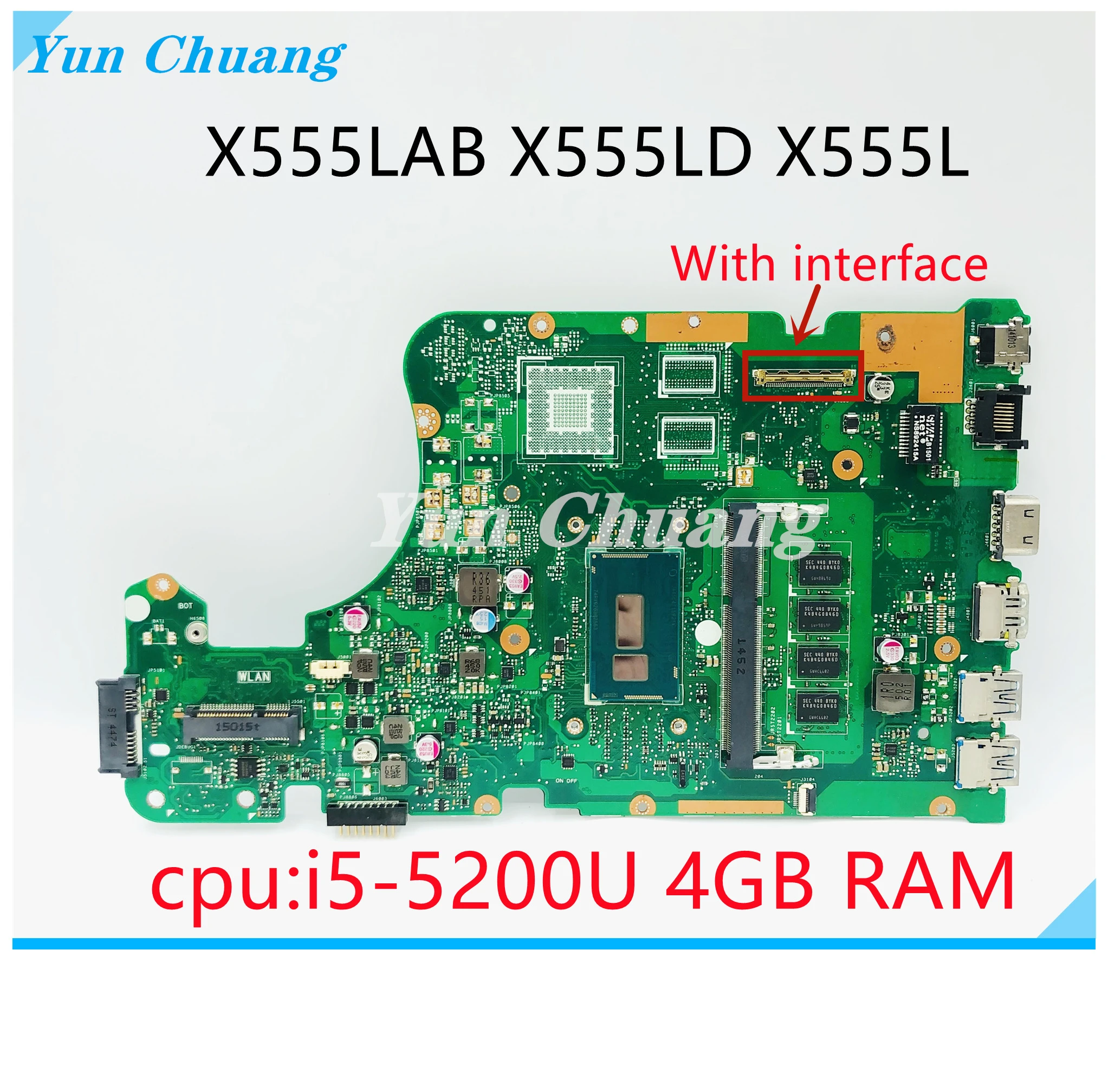X555LD REV 3.3 X555LAB Motherboard For Asus X555LJ X555LB X555LA X555L ...