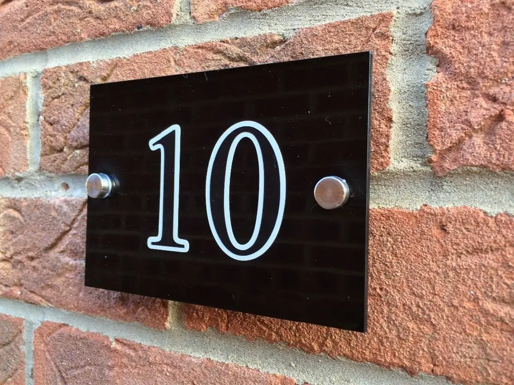 

House number Modern house sign plaque door number gloss acrylic effect modern house numbers Door sign acrylic house signs